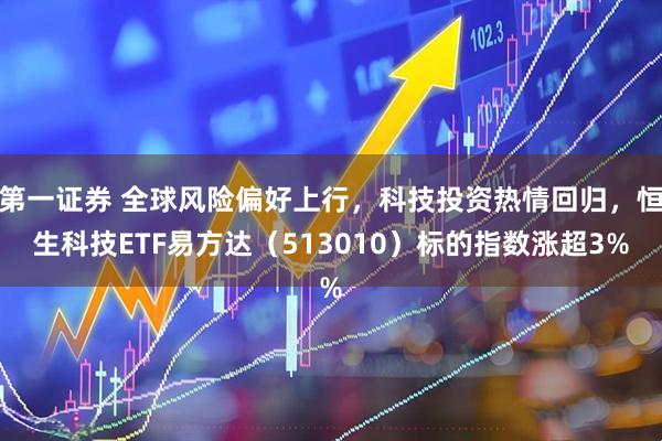 第一证券 全球风险偏好上行，科技投资热情回归，恒生科技ETF易方达（513010）标的指数涨超3%